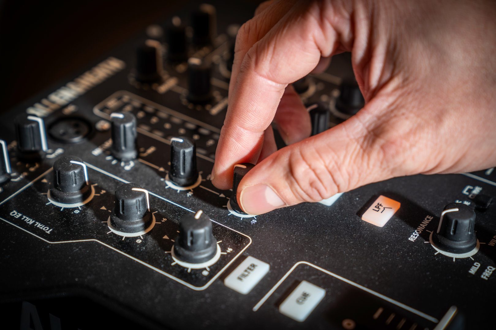 Detailaufnahme unseres Mischpults welches für tollen Sound sorgt!